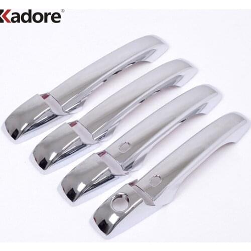 Outer Side Door Handle Cover Trim For Jeep Grand Cherokee 2012 ABS Chrome Car Styling Accessories 8pcs with 3 holes