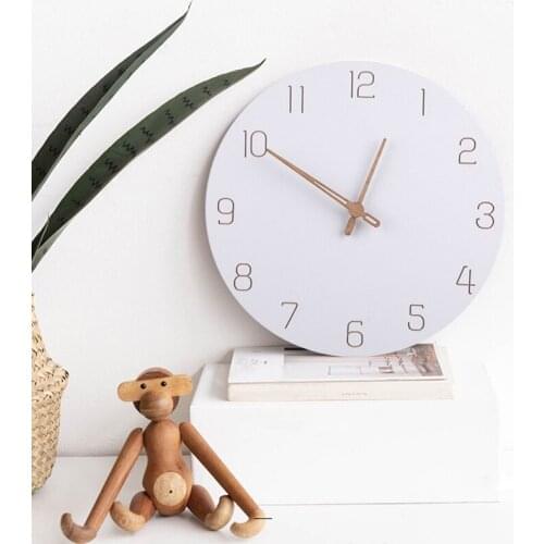 Nordic 3D Wooden Large Wall Clock Modern Design Home Decor Bedroom Silent Oclock Nixie Watch Wall Kids Clock for Children Room