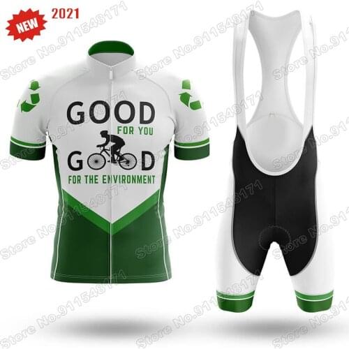 2021 Mens New Cycling Jersey Set Good For You Summer Bicycle Clothing Road Bike Shirts Suit Bicycle Bib Shorts MTB Ropa Maillot