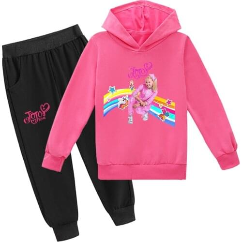 Clothing Set Tracksuits for Girls JOJO Siwa Hoody+Cotton Pants toddler Kids Teen hoodie Costume Thanksgiving toddler clothes