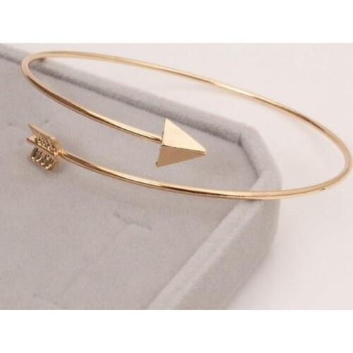 Gothic Punk Women Ladies Arrow Bangle Cuff Bracelets Jewelry Open Adjustable Arrow Bracelet Bangles Pulseiras Bijoux