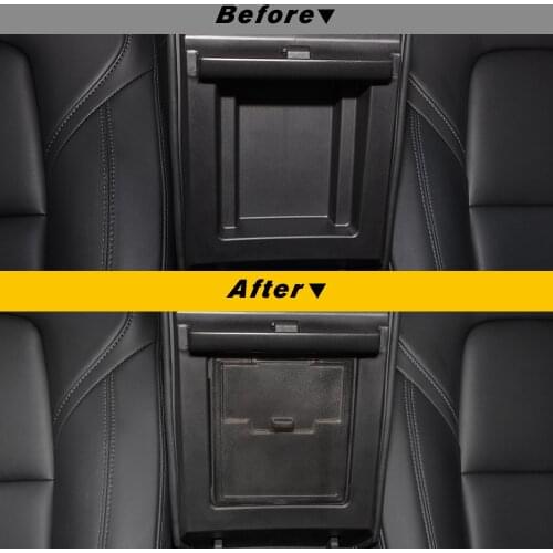 New Car Privacy Center Console Organizer Box For Tesla Model 3 2021 Accessories Hidden Storage Armrest Cover Box Model Y