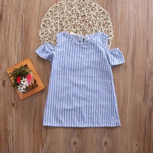 Pudcoco Girl Dress US Kids Baby Girl Short Sleeve Princess Dress Outfit Party Sundress Clothes 2-7Y