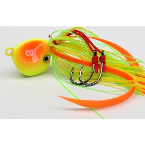 Lure lead head bait hook sea drag fishing fake bait 40g green gear accessories Spinnerbait fishing bait whopper plopper