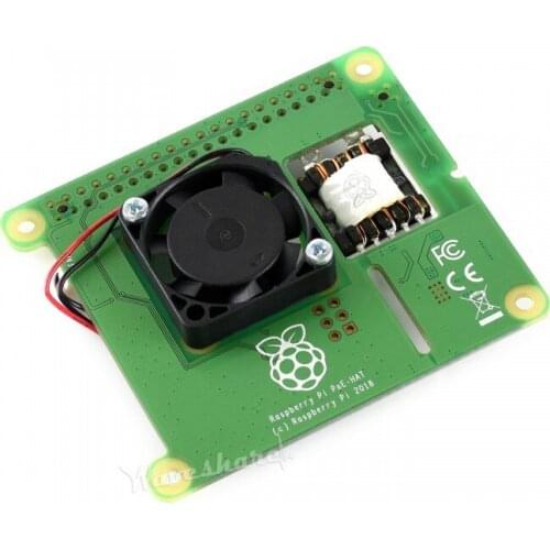Raspberry Pi PoE HAT, Power over Ethernet HAT for Raspberry Pi 3B+/4B and 802.3af PoE network