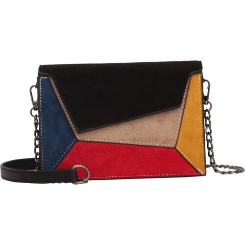 Hand bags women 2020 Retro Matte Patchwork Crossbody Bags for Women Messenger Bags Chain Strap Shoulder Bag Lady Small Flap Bag