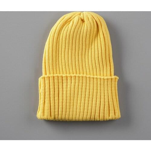 2019 Winter Baby Cap Knit Solid Hat Autumn Skullies Infants Beanie Caps For 0-1Years