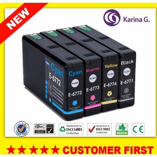 Compatible For Epson T6771 T6772 T6773 T6774 Ink Cartridge Suit For WorkForce Pro WP-4011 WP-4091 WP-4511 etc