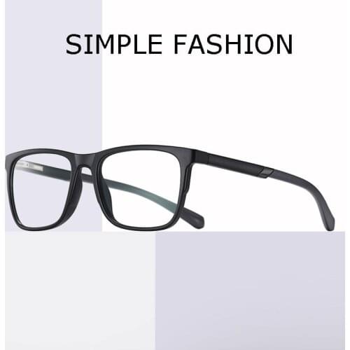 TR-90 Glasses Frame Full Rim Rectangular Eyewear with Spring Hinges Anti-Blue Ray Optical Spectacles Unisex New Arrival