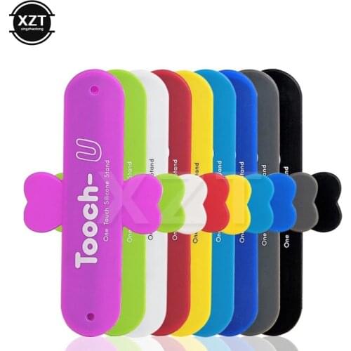 5pcs Universal for Phone Holder for iPhone 7 8 Mobile Phone Stand One Touch U Mini Silicone Holder For Smartphone hot sale