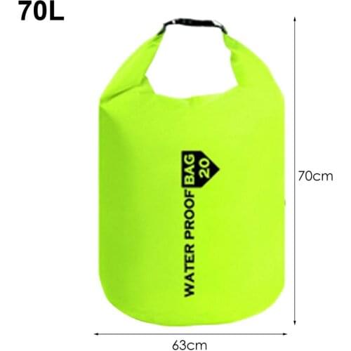 10L/40L/70L Outdoor Dry Waterproof Dry Bag Waterproof Sack Floating Diving Foldable Bags For Rafting River Ocean Backpack Bag