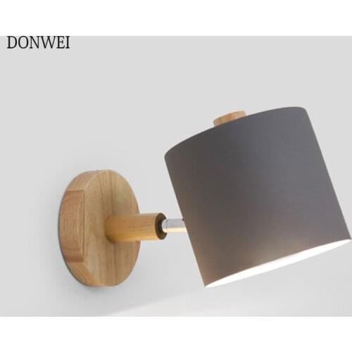 Rotating LED Wall Lamp Creative Nordic Wall Light Dining room Restaurant Corridor Cafe Wall Sconce Bedroom Beside Lamps