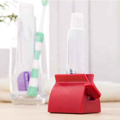 Toothpaste Squeezer Tooth Paste Dispenser Tube Squeezer Facial Cleanser Press Rolling Holder for Kids Bathroom Accessories