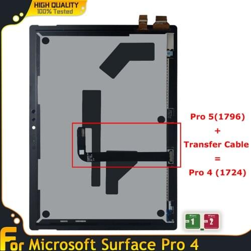 LCD For Microsoft Surface Pro 4 1724 LCD Display Touch Screen Digitizer Assembly for Microsoft Surface Pro 5 1796 LCD