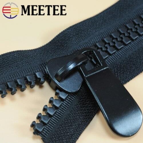 1/2Meters 15# Resin Zipper Coil Open-end Large Zipper with Slider for Luggage Outdoor Tent Zippers Repair Sewing Accessories