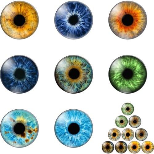 10pcs 5 Pairs Dragon Eyes Cat Eye Toys Hot Sale 8mm 10mm 12mm 20mm 25mm Handmade Photo Glass Cabochons Diy Making Accessories