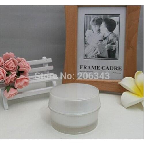 30G pearl white BARREL shape cream bottle with silver line ,cosmetic container,,cream jar,Cosmetic Jar,Cosmetic Packaging