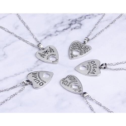 5PCS/lot Ouija Heart Pendant Necklace Fashion Jewelrys Fit For Holiday Gifts