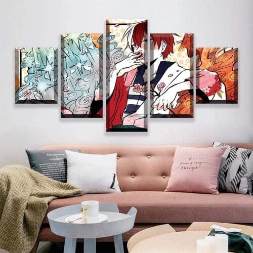 5 Piece Wall Art Canvas Prints Japanese Anime Manga Posters Pictures Modern Living Home Decor Bedroom Decoration Paintings