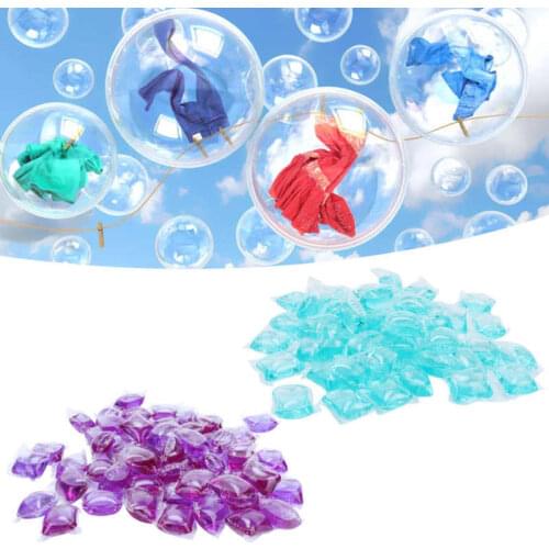 60Pcs 8g Laundry Bead 3 In 1 Laundry Detergent Pods Stain Remover Clothes Cleaning Laundry Products