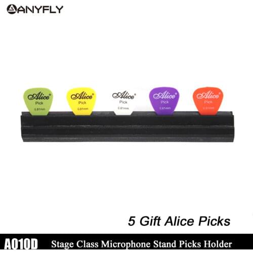 Alice A010D Professional Microphone Music Stand Guitar Pick Picks Holder+5 Gift Nylon Picks