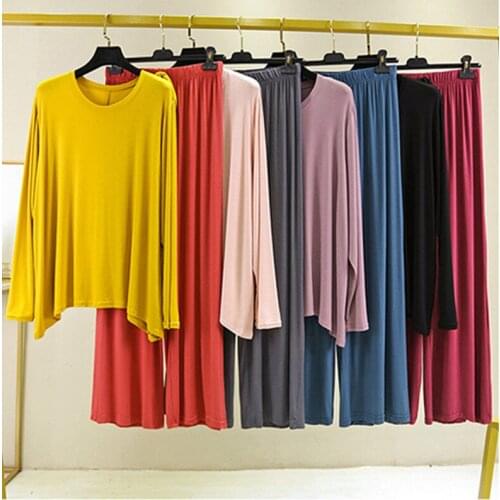 Spring Autumn Pyjamas Modal Long Sleeves Ladies pajamas set Shorts new Casual sleepwear Homenwear Suit Pijama pants