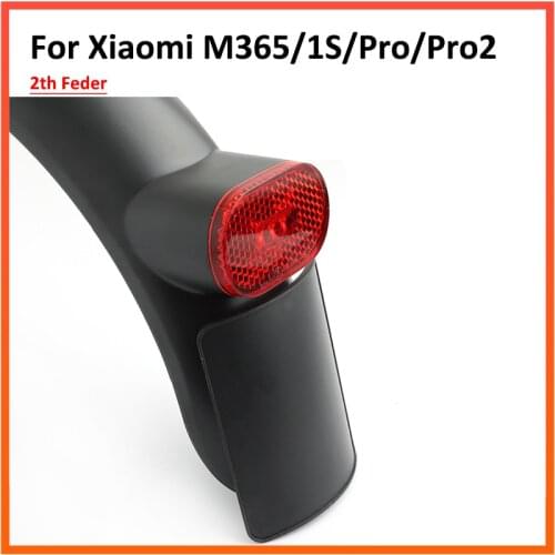 European 2th Fender for Xiaomi Scooter M365 1S Pro/ Pro 2 Rear Mudguard Taillight Brake Taillight License Plate Parts