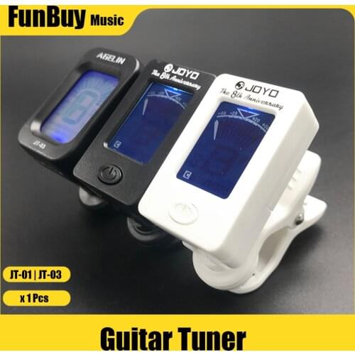 Joyo JT-01 Clip-On Digital Guitar Tuner 360 Degree Rotatable LCD Guitarra Tuner for Chromatic Guitar Bass Violin Ukulele