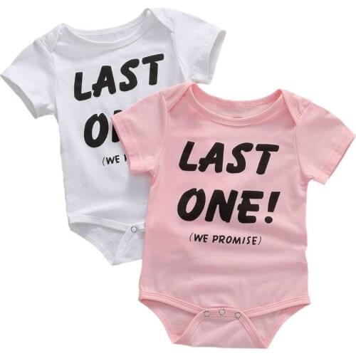 0-24M Newborn Baby Boys Girls Bodysuits Letter Print Short Sleeve Csual Solid Short Sleeve Jumpsuits Clothes 5 Colors Drop Ship