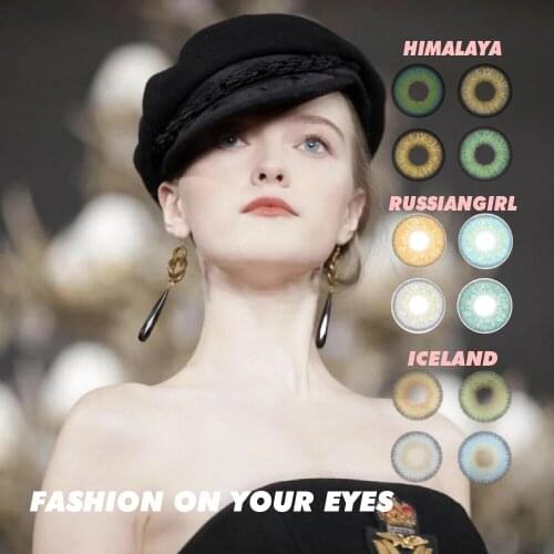 Brand New Contact Lenses 4Colors Russiangirl Iceland Series Contact Lens Hotsale Colored Contacts Non Prescription Yearly