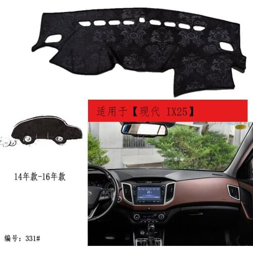 TOMMIA For Hyundai IX25 14-16 Dashboard Pad Cover Dash Mat Anti-Sun Velvet Instrument