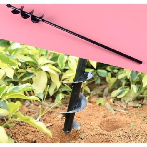 LETAOSK Metal Black 18'' Planting Irrigating Auger Spiral Hole Bit Drill For Garden Yard Earth Bulb Planter Tool