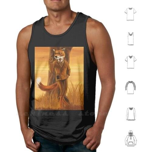 Fantastic Mr.fox Tank Tops Vest Sleeveless Fantastic Mr Fox Fox Thieff George Cloonie Stop Motion Animation