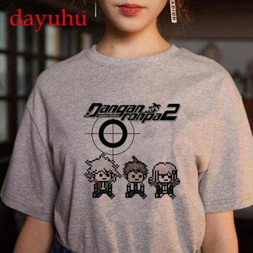 Danganronpa T Shirt Unisex Anime Harajuku T-shirt Men Kawaii Nagito Komaeda Summer Tops Cartoon Ouma Kokichi Graphic Tees Male