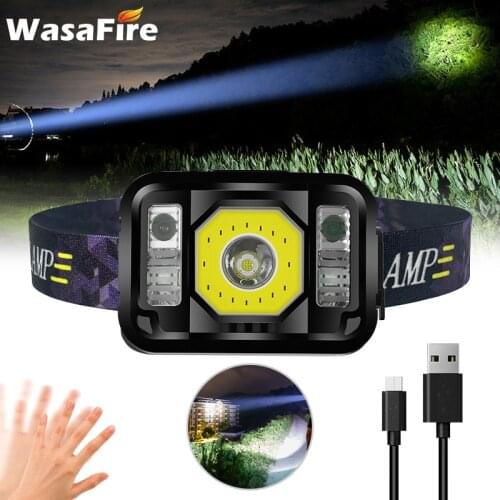 Motion IR Sensor Headamp XPE COB LED Zoom Headlight USB Rechargeable Head Lamp Waterproof Mini 18650 Camping Fishing Light