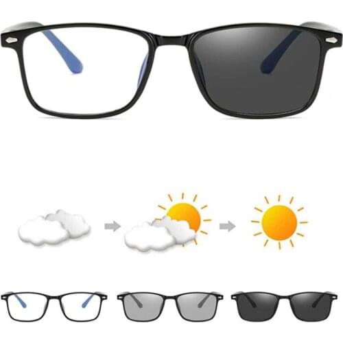 Blue Light Filter Computer Glasses TR90 For Blocking UV Anti Eye Eyestrain Transition Photochromic Gaming Glasses Women Men