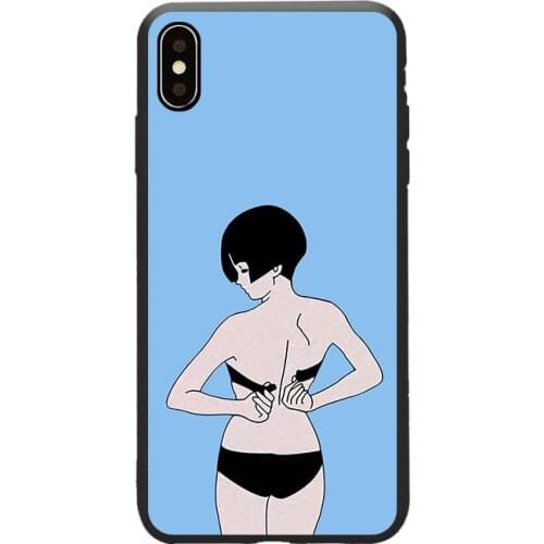 Applicable XR IPhone 7 Phone Case Xsmax/6S Retro Illustration 8plus Silicon Case 8plus-GIRLS Fashion