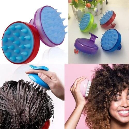 Shampoo Brush Hair Comb Silicone Hair Scalp Massager Brush Handheld Head Wash Brush Shower Head Meridian Massage Wide Tooth Comb