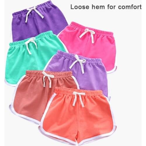 Toddler Panties Kids Beach Short Sports Pants Children Cotton Shorts For Boys Girls Candy Color Shorts For Kids New Style