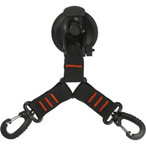 Outdoor Double-headed Suction Cup Hook Suction Cup Anchor With Securing Hook Carabiner Hiking Camping Tent Sucker