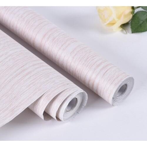 Waterproof PVC Wallpapers Self Adhesive Vinyl Film Furniture Renovation Wood Grain Wall Sticker Living Room Bedroom Home Decor