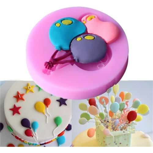 Balloon Shape Fondant Cake Silicone Mold Chocolate Canday Mould Cake Decoration Tools Kitchen Baking Cookie Ice Cube Molds Aouke