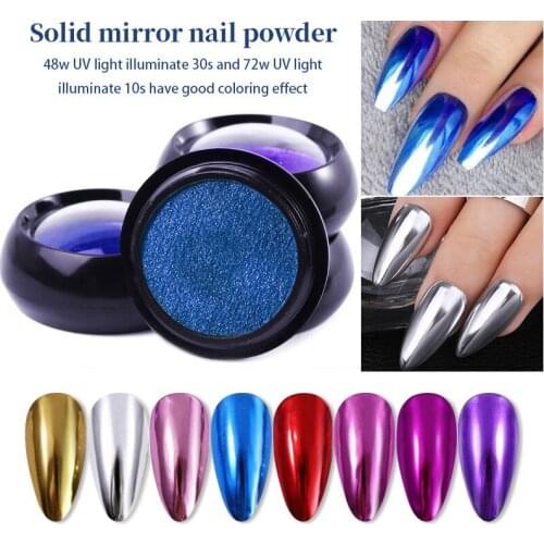 Chameleon Mirror Nail Powder Glitter Decoration Gel Polish Nail Art Dust Metallic Metal Chrome Pigment Dazzling Accessory