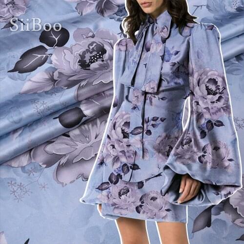 Siiboo natural silk spandex satin fabric Italy elegant and luxurious style 19mm for women dress skirt sp6322