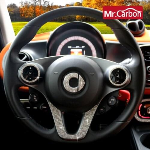 1 Pcs Car Steering Wheel Personalized Decal Shiny Sticker For Mercedes 2015-2018 New Smart 453 Fortwo Forfour Car Accessories