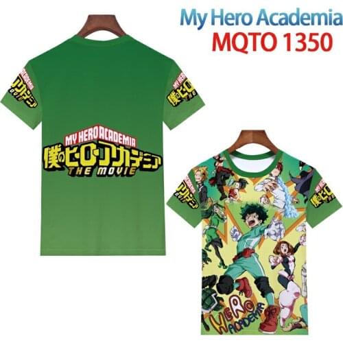 1PCS My Hero Academia Green Fashion Anime TShirts Casual Shirt Short Sleeve Cartoon Summer Unisex New Birthday Gifts