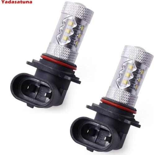2 piezas 9006 80w 1600lm 6000-6500k 16x cree XB-d Chips bombilla LED de luz blanca para la luz antiniebla coche (12-24, )