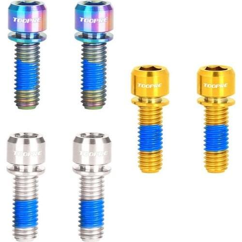 2pcs/set Bike Crank Fixing Bolt With Washer Titanium Durable Bike Crank Lock Screw M6x18/20mm Road Bike Crankset Screw