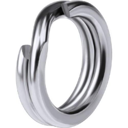 25pcs 5# 6# 7# 8# Stainless Steel Split Ring Strengthen Solid Ring Lure Connecting Ring Fishing Accessories