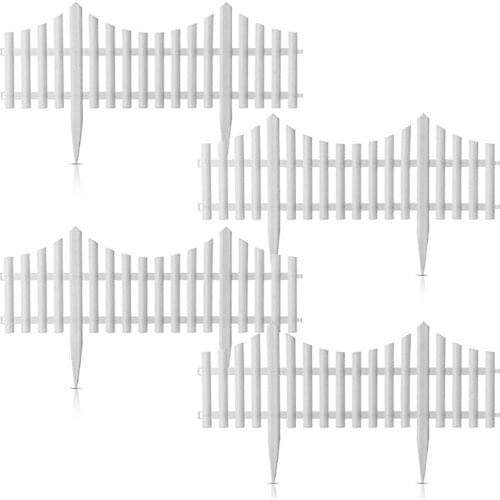 4PCS 60x32cm Garden Picket Fence Plastic Fence Garden Border Edging Garden Wedding Decor Small Fence Decor Tools Dropshipping